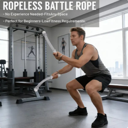 Ropeless Battle Rope Adjustable Resistance Ropeless Battle Rope for Home Gym Full Body Workout Fitness Training Equipment